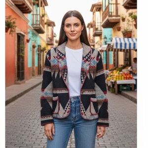 VINTAGE ▶️ Rhonda Stark ◀️ South Western Jacket Wool Blend Small